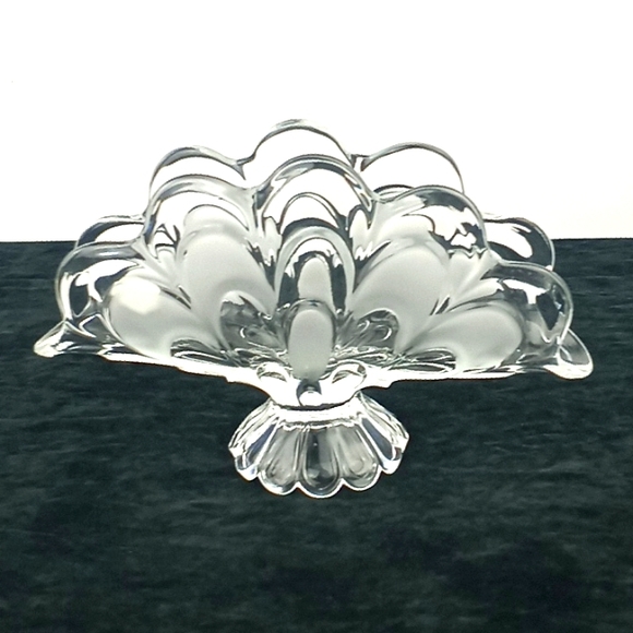 Vintage Bohemia glass napkin holder - Picture 1 of 6